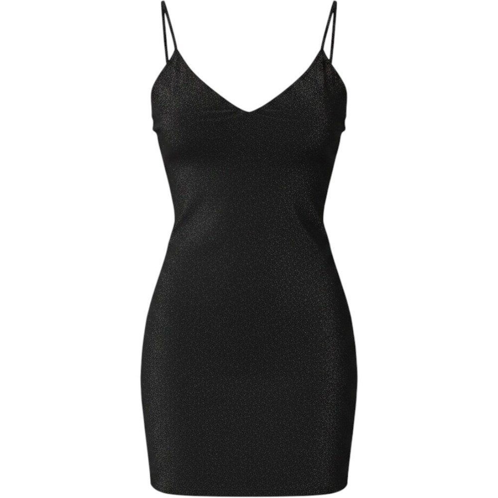 Ten Sixty Sherman Black Shimmer Bodycon Mini Dress V-Neck Cowl Back XS LBD